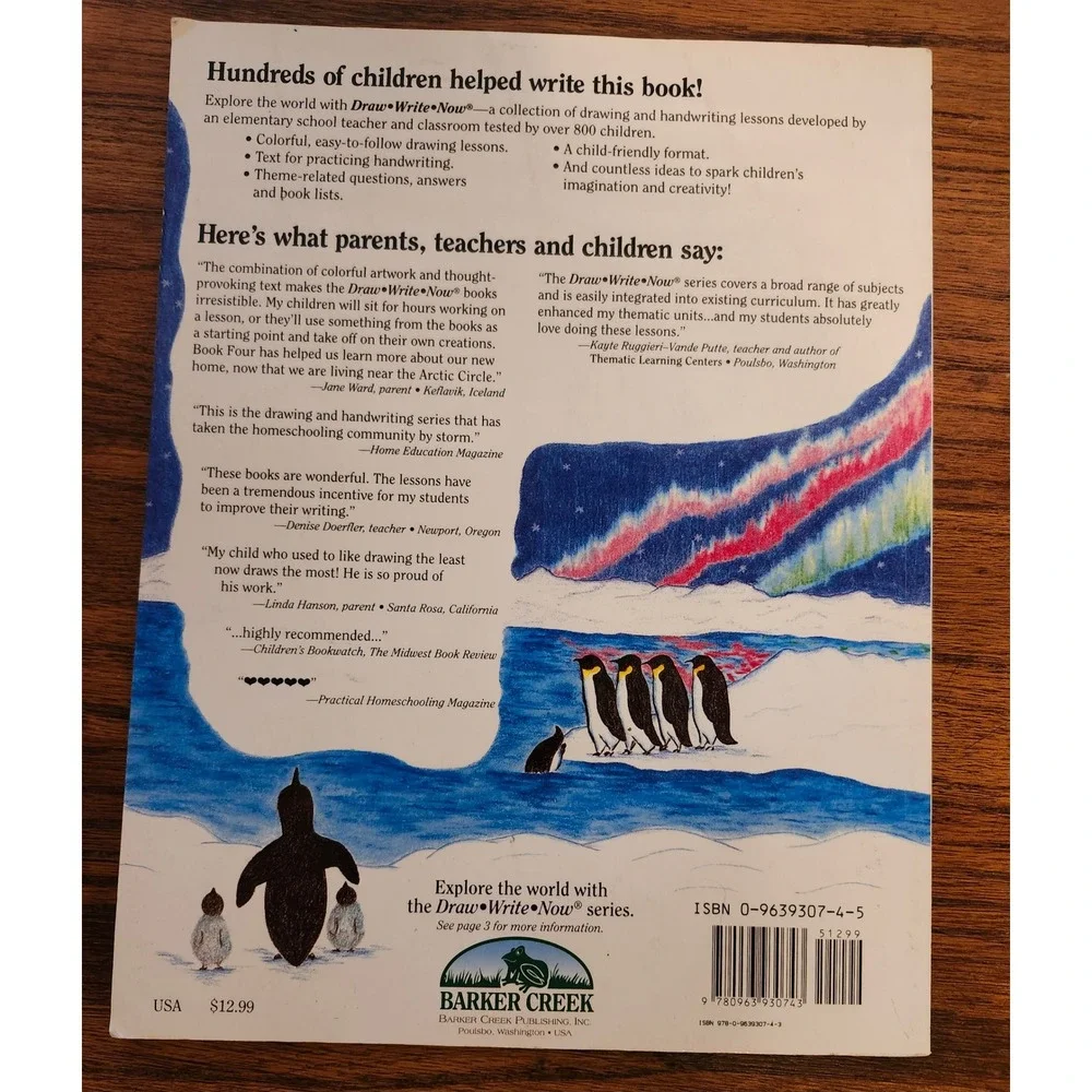 Draw Write Now‎ Book Four Polar Regions Arctic Antarctic Marie Hablitzel PB